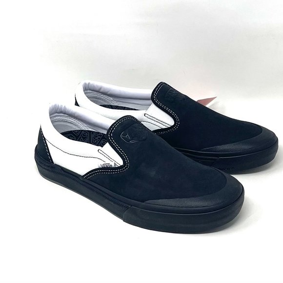 💖MEGA SALE💖VANS Bmx Slip On  Skate Dak Black White    SB Womens VN0A5HEY39M - Picture 2 of 11